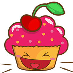 [LINEスタンプ] あまいカップケーキのステッカーパック 