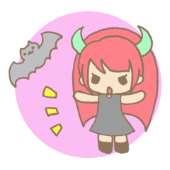 [LINEスタンプ] こあくまサータン。