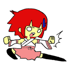 [LINEスタンプ] ゆるかわ少女 ～赤髮少女の日常～ 