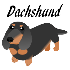[LINEスタンプ] ダックスフンドBK＆T(犬スタンプシリーズ)