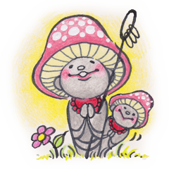 [LINEスタンプ] きのこじぞう 