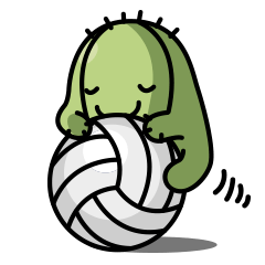 [LINEスタンプ] サボちゃん (バレーボール)