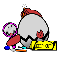 [LINEスタンプ] 卵の殻にこもる雛鳥は夢見る乙女 
