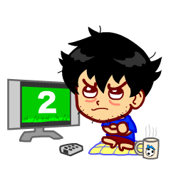 [LINEスタンプ] ホームサポーター サッカー編 青2