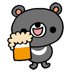 [LINEスタンプ] ツキノワグマちゃん fetchpriority=high