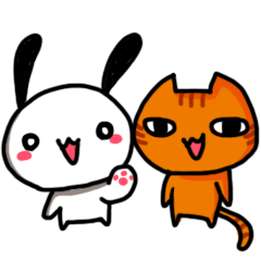 [LINEスタンプ] わんこ と にゃんこ