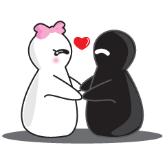 [LINEスタンプ] Black ＆ White fetchpriority=high