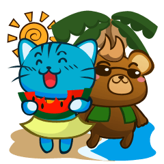 [LINEスタンプ] Good friends animals - Summer fetchpriority=high