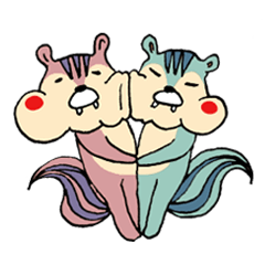 [LINEスタンプ] りすことりすお 