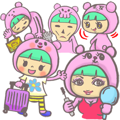 [LINEスタンプ] くま女。日常スタンプ