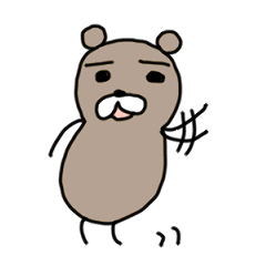 [LINEスタンプ] ピーナッツくま 