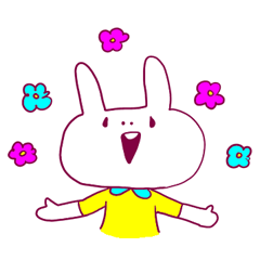 [LINEスタンプ] うさぎのラララ 