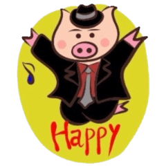 [LINEスタンプ] ハードボイルドなブタ君 fetchpriority=high