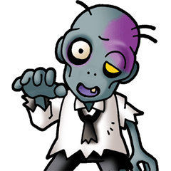 [LINEスタンプ] ポジティブ ゾンビくん