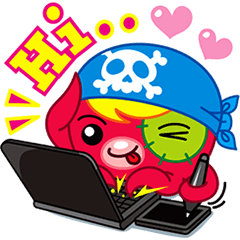 [LINEスタンプ] Jackie Octopus (English Edition) 