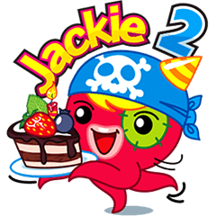 [LINEスタンプ] Jackie Octopus 2 (English Edition) 
