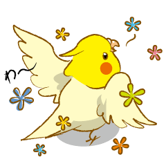 [LINEスタンプ] ぺっとり♪vol.02（インコ）
