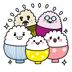 [LINEスタンプ] ごはんちゃん家族 fetchpriority=high