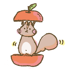 [LINEスタンプ] Cawaiiりすちゃん(Cawaii-squirrel) 