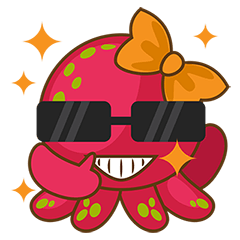 [LINEスタンプ] キュートなタコのオリ 