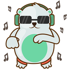 [LINEスタンプ] キュートな白熊のハク 