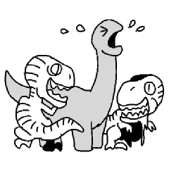 [LINEスタンプ] きょうりゅうの世界 