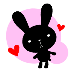 [LINEスタンプ] 黒うさのラトと、ラテとリラ♪ 
