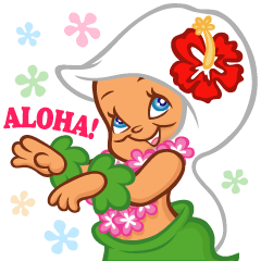[LINEスタンプ] BochAloha（ボチャロハ）Mapuaちゃん
