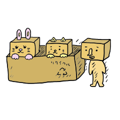 [LINEスタンプ] 箱ウサちゃん fetchpriority=high