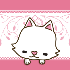 [LINEスタンプ] 白にゃんこスタンプ 