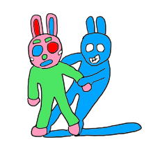 [LINEスタンプ] ウサギと青い影 fetchpriority=high