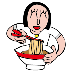 [LINEスタンプ] 腹ぺこ らーめん女子 fetchpriority=high