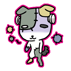 [LINEスタンプ] ふらん犬 フランキー fetchpriority=high