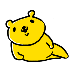 [LINEスタンプ] しあわせの黄色いクマ 