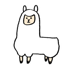[LINEスタンプ] もっとガンバレ！アルパカ君 