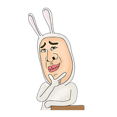 [LINEスタンプ] うさぎのおじさん 3