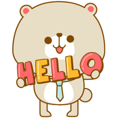 [LINEスタンプ] くまさん文字入りスタンプ 