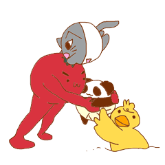 [LINEスタンプ] ネコパンダひよこトマト fetchpriority=high