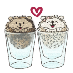 [LINEスタンプ] Hedgehogs in Love 