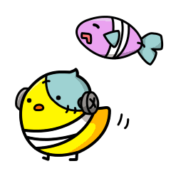 [LINEスタンプ] ひよことフィッシュ fetchpriority=high