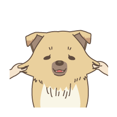 [LINEスタンプ] ゆるい雑種。もっさり顔わんこスタンプ 