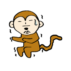 [LINEスタンプ] 変な顔のさる。 