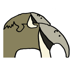 [LINEスタンプ] オオアリクイ君とアリさん 