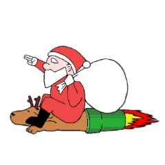 [LINEスタンプ] サンタクロースと犬
