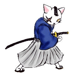[LINEスタンプ] 居合いネコ 