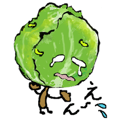 [LINEスタンプ] 腐った野菜『とけるちゃん』 