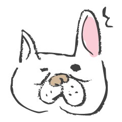 [LINEスタンプ] ブサかわ☆フレブル犬 サキ 