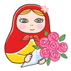 [LINEスタンプ] マトリョーシカ・ニーナちゃん