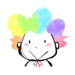 [LINEスタンプ] レインボーちゃん