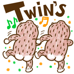 [LINEスタンプ] だらだらゴリラの双子 